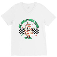 Oh Christmas Tree Cakes Debbie Becky Jen Groovy Re V-neck Tee | Artistshot