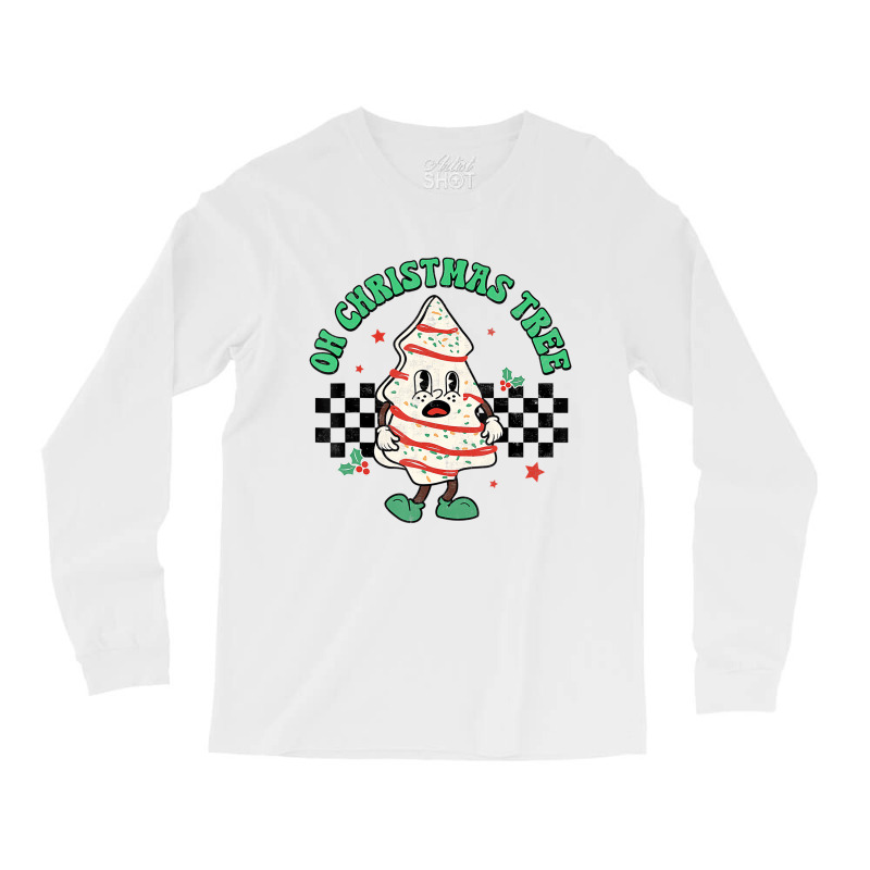 Oh Christmas Tree Cakes Debbie Becky Jen Groovy Re Long Sleeve Shirts by bonne | Artistshot