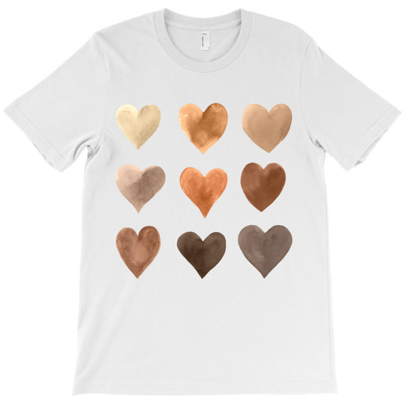 Diversity Heart Skin Tones Black Kindness Melanin T-shirt | Artistshot