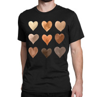 Diversity Heart Skin Tones Black Kindness Melanin Classic T-shirt | Artistshot