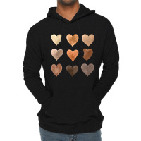 Diversity Heart Skin Tones Black Kindness Melanin Lightweight Hoodie | Artistshot