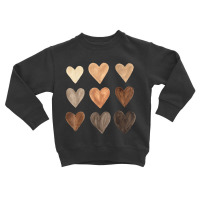 Diversity Heart Skin Tones Black Pride Melanin Kin Toddler Sweatshirt | Artistshot