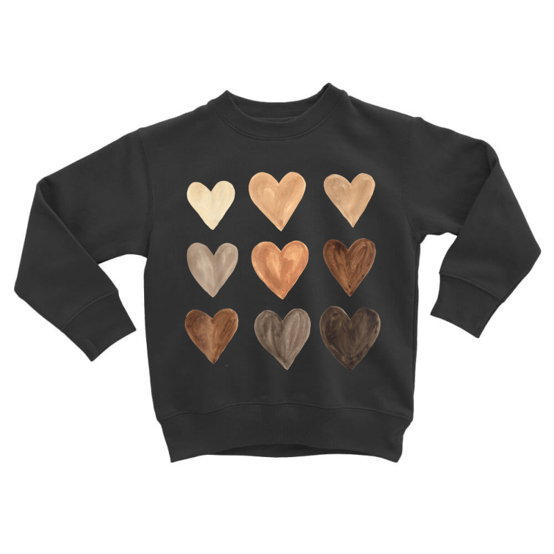 Diversity Heart Skin Tones Black Pride Melanin Kin Toddler Sweatshirt | Artistshot