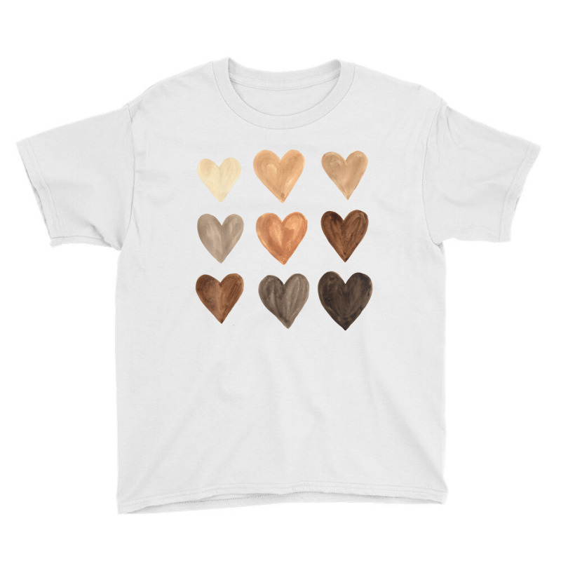 Diversity Heart Skin Tones Black Pride Melanin Kin Youth Tee | Artistshot