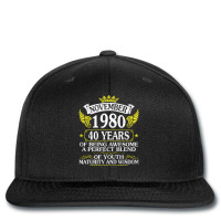 November 1980 Happy Birthday 40 Years Of Being Awe Printed Hat | Artistshot