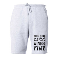 Sarcas Wine And Everything Fine Fleece Short | Artistshot