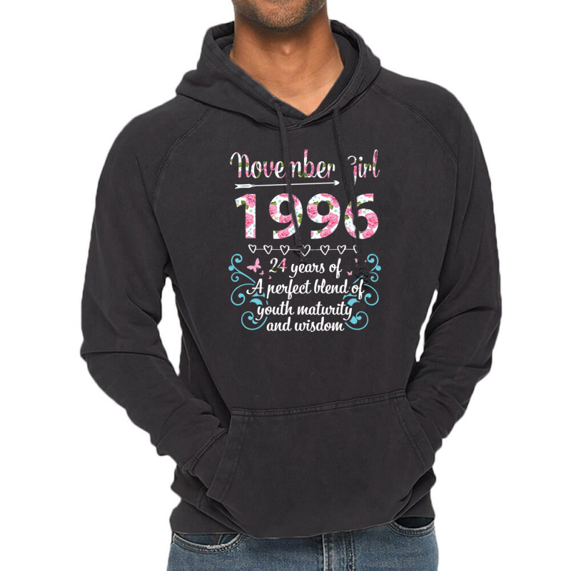 November Girl 1996 Happy 24 Years Of A Perfect Ble Vintage Hoodie by DonoArt | Artistshot