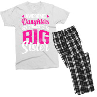 Awesome Daughters Get Promoted To Big Sister Famil Men's T-shirt Pajama Set | Artistshot