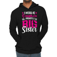 Awesome Daughters Get Promoted To Big Sister Famil Lightweight Hoodie | Artistshot