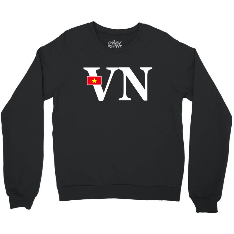 Vietnam Flag And Country Initials Crewneck Sweatshirt by cidolopez | Artistshot