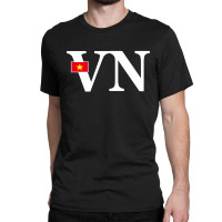 Vietnam Flag And Country Initials Classic T-shirt | Artistshot