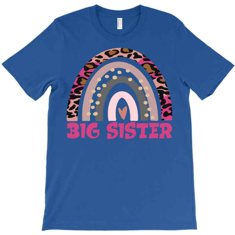 Big Sister Funny Gift Leopard Rainbow Fun Design G T-Shirt by kuranaszondyv | Artistshot