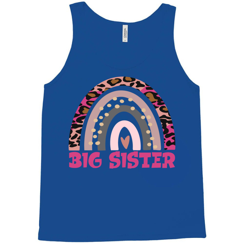 Big Sister Funny Gift Leopard Rainbow Fun Design G Tank Top by kuranaszondyv | Artistshot