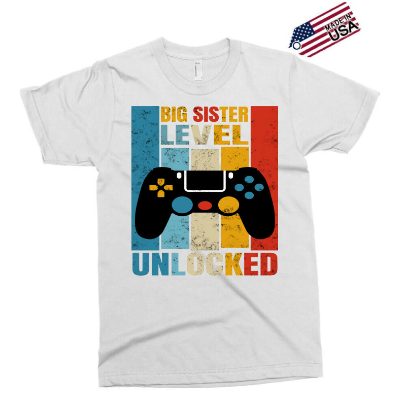 Big Sister Level Unlocked Funny Gamer Girl Gaming Exclusive T-shirt | Artistshot