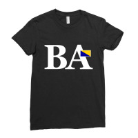 Bosnia And Herzegovina Flag And Country Initials Ladies Fitted T-shirt | Artistshot