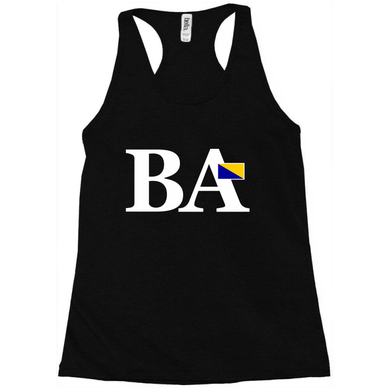 Bosnia And Herzegovina Flag And Country Initials Racerback Tank by cidolopez | Artistshot