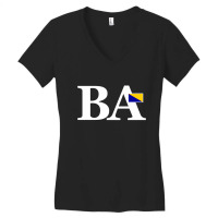 Bosnia And Herzegovina Flag And Country Initials Women's V-neck T-shirt | Artistshot