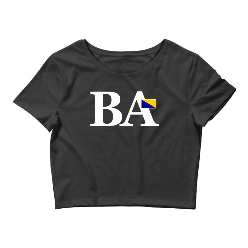 Bosnia And Herzegovina Flag And Country Initials Crop Top by cidolopez | Artistshot