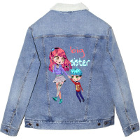 Funny Big Sister Gift Unisex Sherpa-lined Denim Jacket | Artistshot