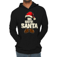 Funny Big Sister Santa Festive Family Christmas Ma Lightweight Hoodie | Artistshot