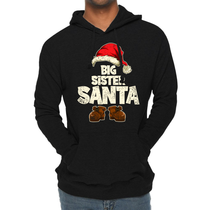 Funny Big Sister Santa Festive Family Christmas Ma Lightweight Hoodie by kuranaszondyv | Artistshot