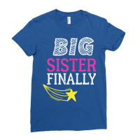 Big Sister Finally Funny Brothers Boygirl Aestheti Ladies Fitted T-shirt | Artistshot