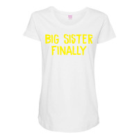 Big Sister Finally Hippie Maternity Scoop Neck T-shirt | Artistshot