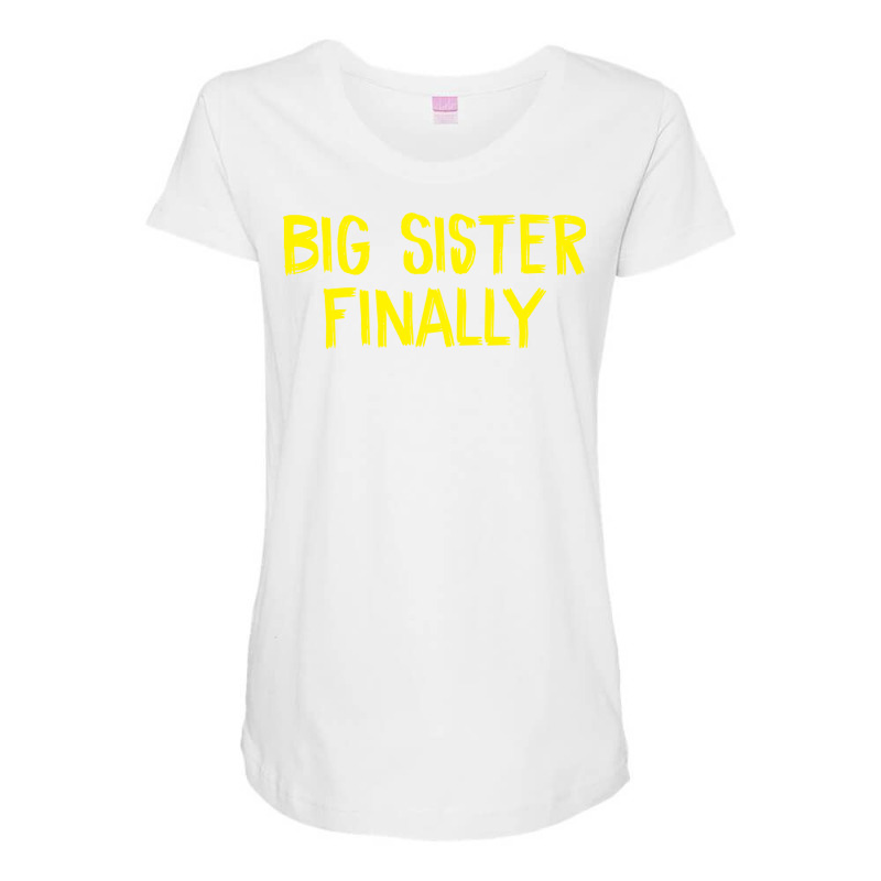 Big Sister Finally Hippie Maternity Scoop Neck T-shirt by atiifjercev | Artistshot