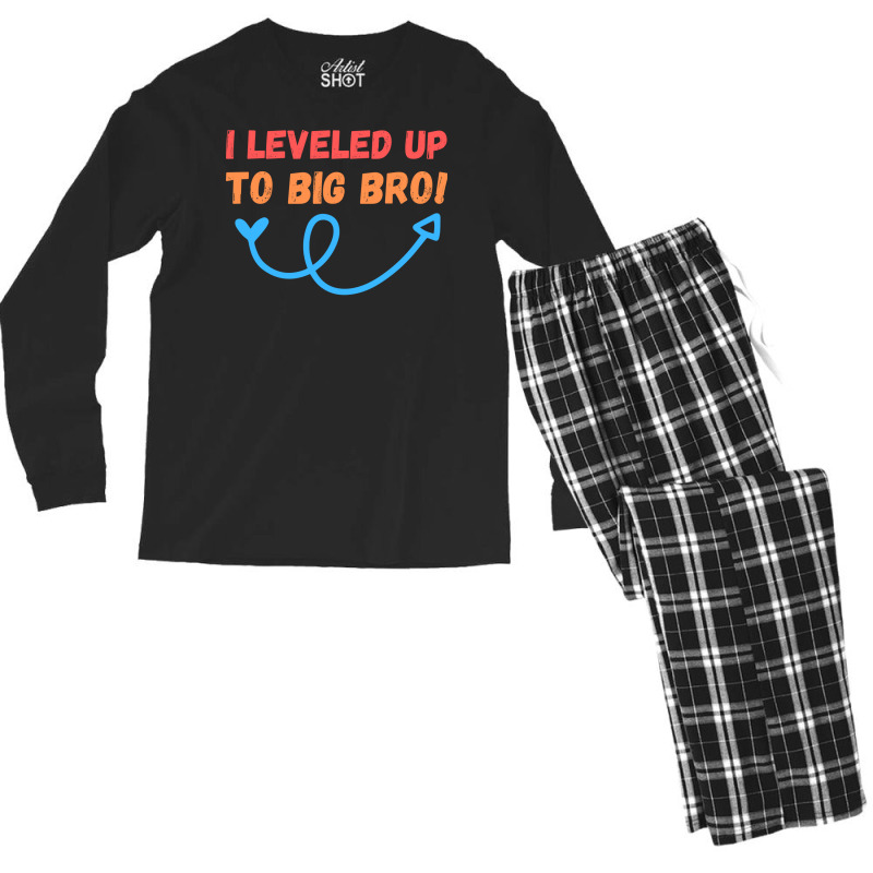 I Leveled Up To Big Bro Girl Men's Long Sleeve Pajama Set by kuranaszondyv | Artistshot