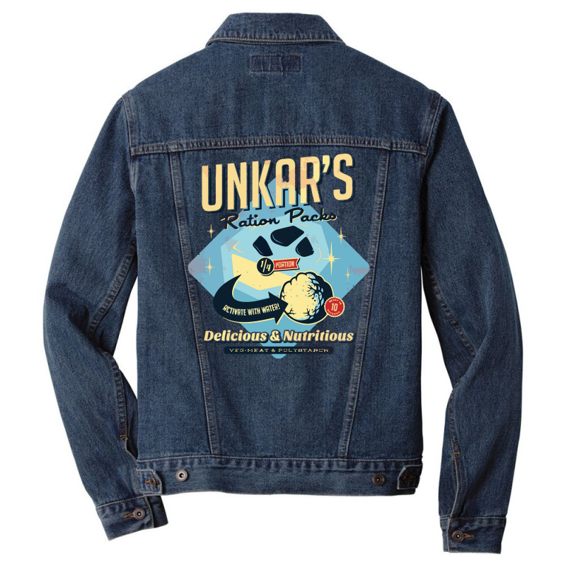 Unkar's Ration Packs Men Denim Jacket by Ronz | Artistshot