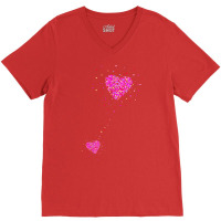 Pregnancy Announcement Pregnant Heart Girl Funny V-neck Tee | Artistshot