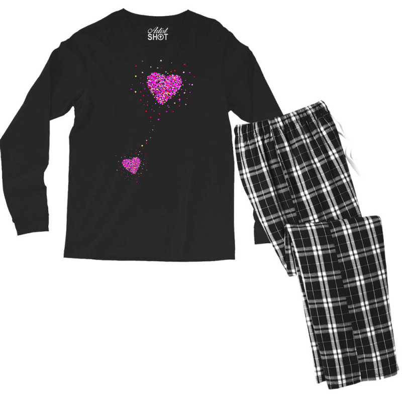 Pregnancy Announcement Pregnant Heart Girl Funny Men's Long Sleeve Pajama Set by kuranaszondyv | Artistshot