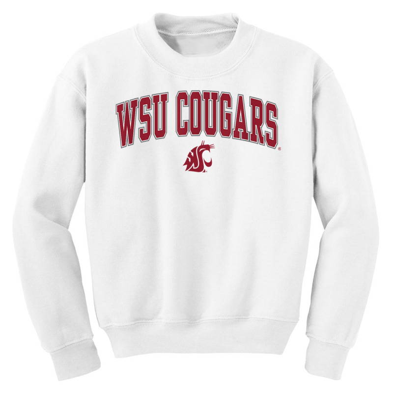 Washington State Cougars Arch Over White Officiall Youth Sweatshirt by kranendon | Artistshot