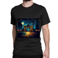 Surrealism Starry Night Brandenburg Gate Classic T-shirt | Artistshot