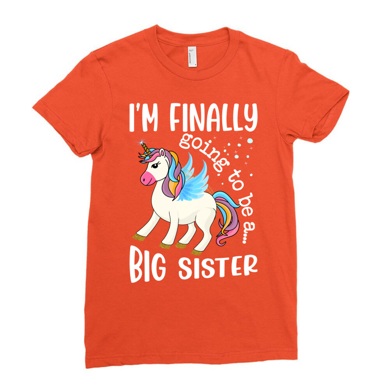 Im Finally Going To Be A Big Sister Announcement S Ladies Fitted T-Shirt by atiifjercev | Artistshot