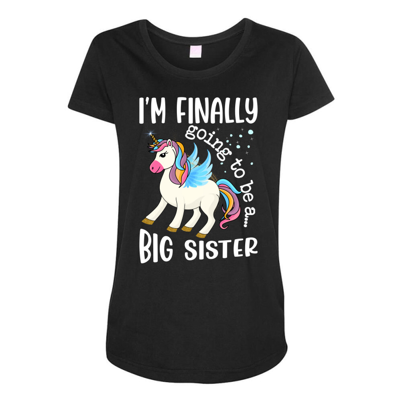 Im Finally Going To Be A Big Sister Announcement S Maternity Scoop Neck T-shirt by atiifjercev | Artistshot