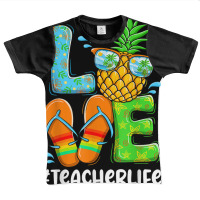 Love Teacher Life Chritsmas In July Summer Pineapp Graphic Youth T-shirt | Artistshot