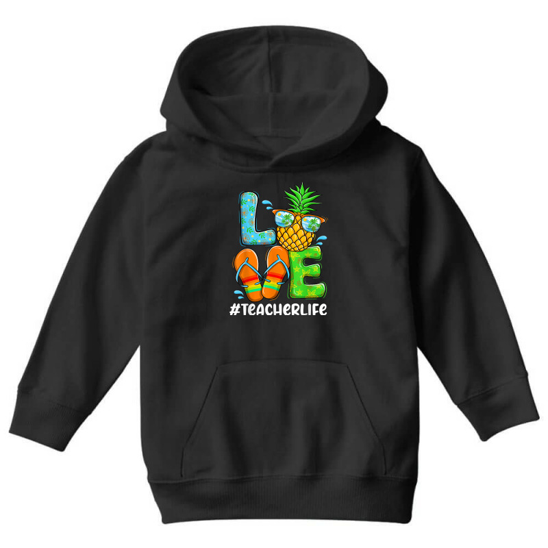 Love Teacher Life Chritsmas In July Summer Pineapp Youth Hoodie | Artistshot