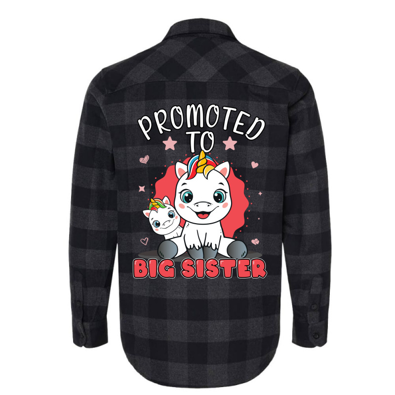 Promoted To Big Sister Unicorn Future Sister To Be Flannel Shirt by kuranaszondyv | Artistshot