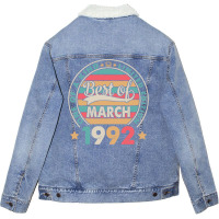 One Of A Kind Ltd Edition Best Of March 1992 Happy Unisex Sherpa-lined Denim Jacket | Artistshot