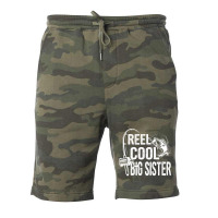 Reel Cool Big Sister Funny Fishing Fathers Day Gif Fleece Short | Artistshot