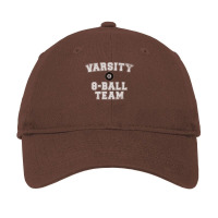 Billiards And Pool Players Funny Varsity 8 Ball Te Adjustable Cap | Artistshot