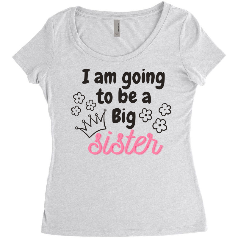 I Am Going To Be A Big Sister Stars Women's Triblend Scoop T-shirt by harvtorfik | Artistshot