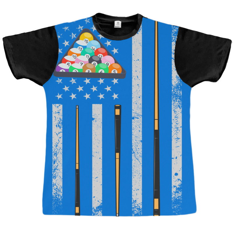 Billiards American Flag Billiard Pool Player Graphic T-shirt | Artistshot