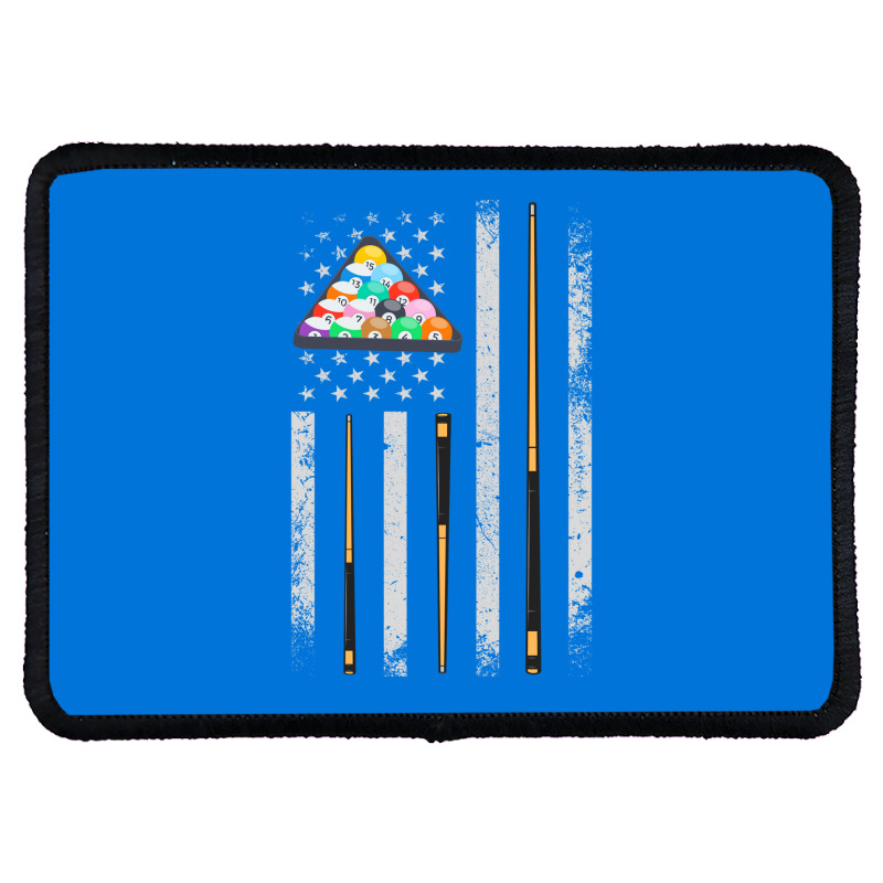 Billiards American Flag Billiard Pool Player Rectangle Patch | Artistshot