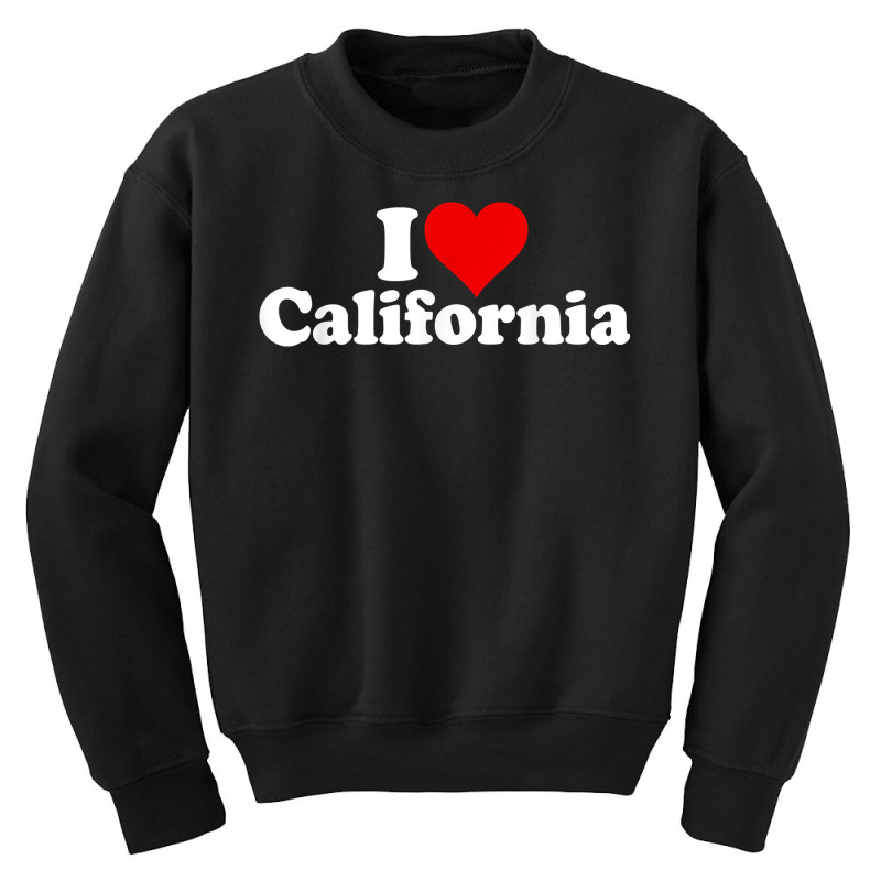 I Love Heart California Cali State T Shirt Youth Sweatshirt by abele | Artistshot