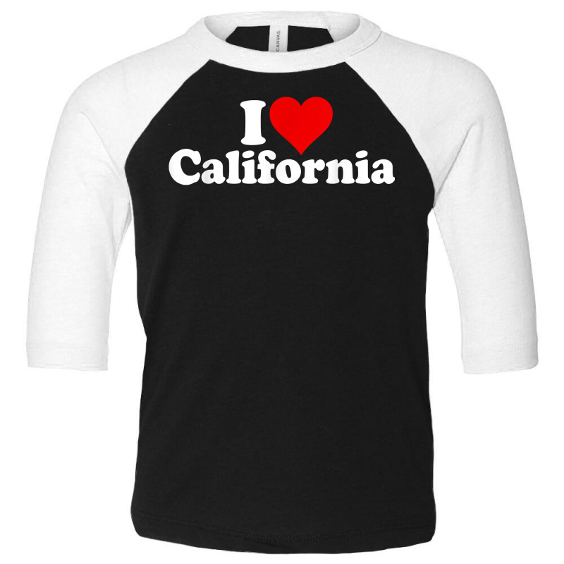 I Love Heart California Cali State T Shirt Toddler 3/4 Sleeve Tee by abele | Artistshot