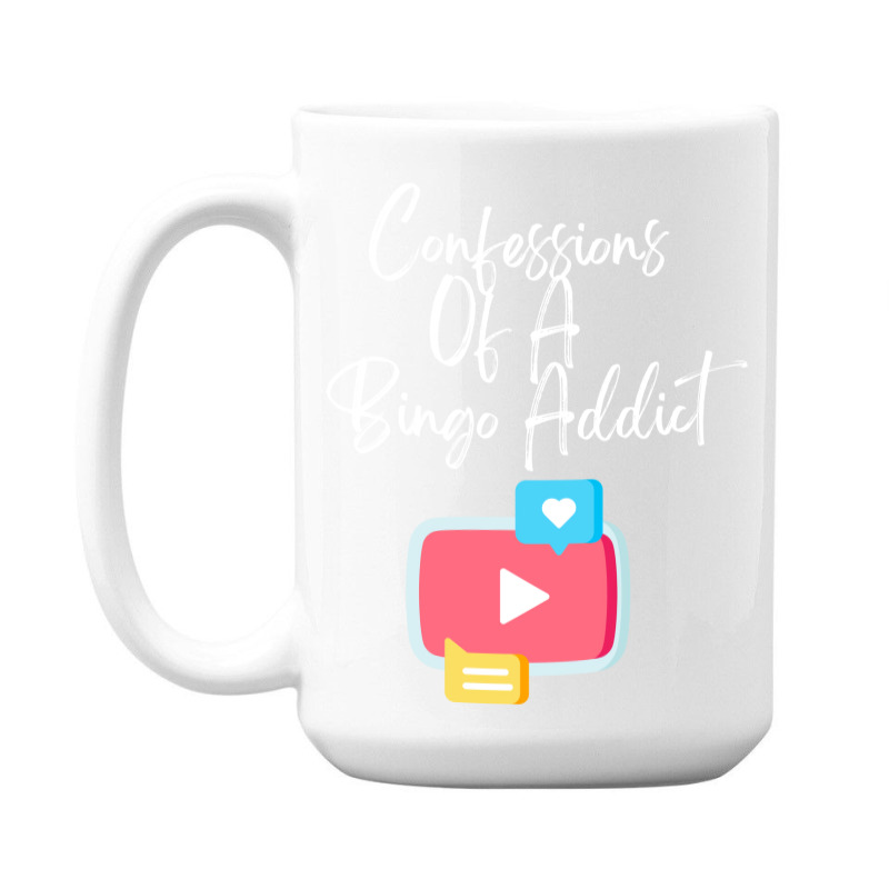 Confessions Of A Bingo Addict Chic Youtube Hipster 15 Oz Coffee Mug | Artistshot