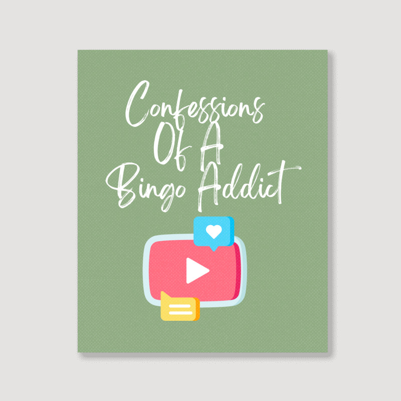 Confessions Of A Bingo Addict Chic Youtube Hipster Portrait Canvas Print | Artistshot