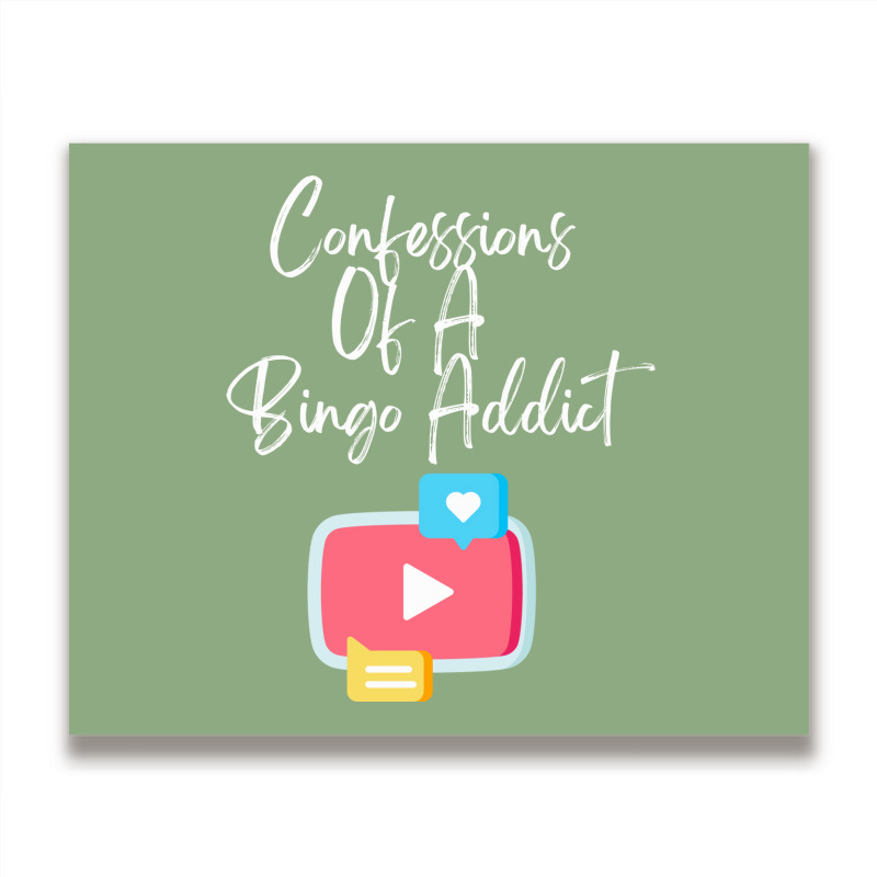 Confessions Of A Bingo Addict Chic Youtube Hipster Metal Print Horizontal | Artistshot